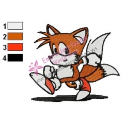 Miles Tails Sonic Embroidery Design 05